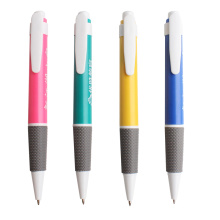 Free Sample School Stationery Writing Plastic Pens Custom Logo Imprint Click Type Plastic Ballpoint Pens